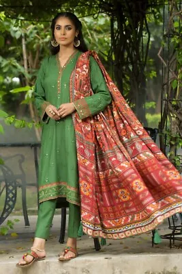 Lakhany 3 Piece Unstitched Embroidered Suit WEC-SA-0135 • £39.99