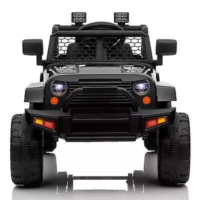 Kids Ride On Car 12V Battery Powered Electric Truck W/2.4G Remote Control Black • £119.99