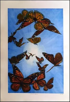 G H Rothe Monarch's Journey Colored Hand Signed ART Butterfly L@@K Last One • $4500