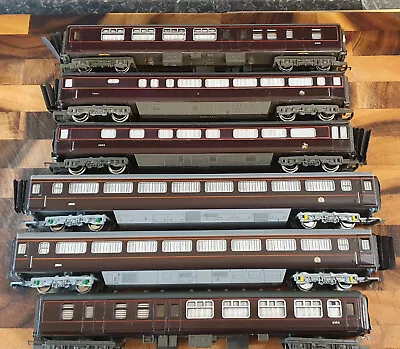 Rake Of Five Hornby Royal Train Coaches In Royal Train Claret Livery • £44