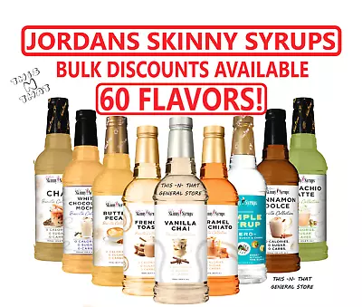 PICK 2 AND GET 20% OFF Jordans Skinny Syrup SUGAR FREE KETO Flavoring Enhancer • $19.94