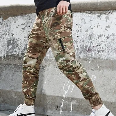 Men's Tactical Pants Army Military Cargo Combat Outdoor Ankle Casual Trousers • $33.24