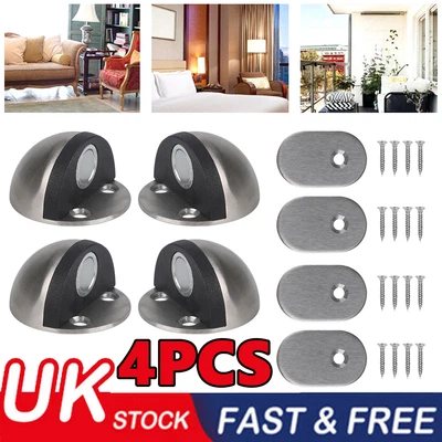£6.99 • Buy Stainless Steel Magnetic Door Stopper Anti-Collision Floor Stop Holder Catch