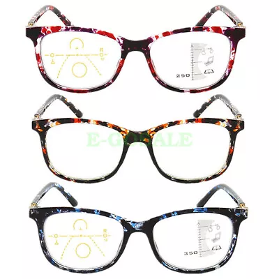 Progressive Reading Glasses Multifocal Bifocal Men Women Anti Blue Glasses NEW • £7.78