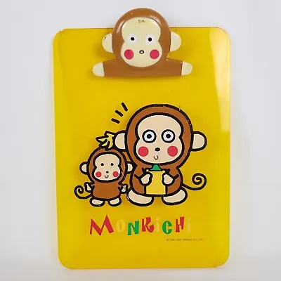 Vintage Sanrio Monkichi Clipboard Face Clip Yellow  Some Light Scratches 1997 • $44.99