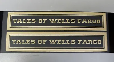 Marx Train Parts Crooks Tales Of Wells Fargo Decals For Tender (stk21) New • $7