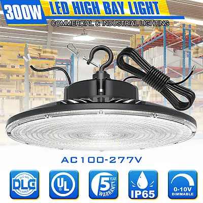 300 Watt UFO Led High Bay Light Factory Warehouse Commercial Shop Light Dimmable • $127.20