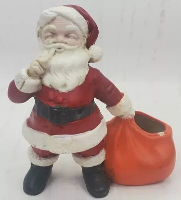 Holland Mold Santa Claus With Pipe And Sack Handpainted Vtg Figurine Christmas  • $8.26