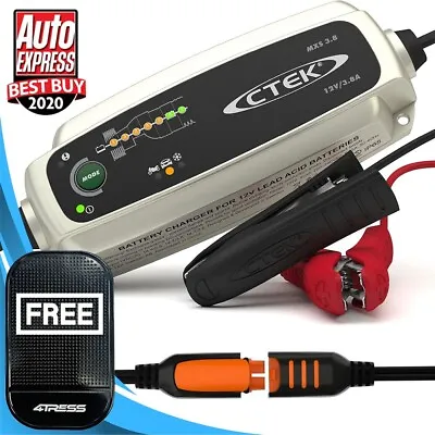 CTEK MXS 3.8 12v 3.8A Car Van Caravan 7 Stage Automatic Smart Battery Charger+M✅ • £74.55