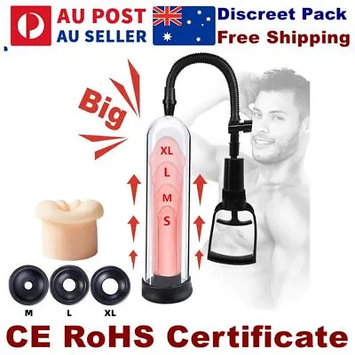 Penis Pump Vacuum Enhancer Extender Power Up Cock Enlarger Stretcher Men Adult • $59.50