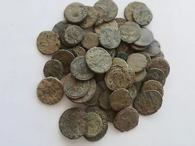 $99 • Buy 50  Uncleaned Ancient Roman Bronze Coins - 1500+ Years Old