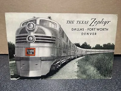 $9.89 • Buy The Texas Zephyr Train Dallas Fort Worth Denver Postcard￼
