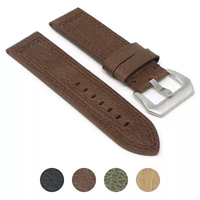 StrapsCo Vintage Textured Heavy Duty Leather Watch Band Strap • $19.99