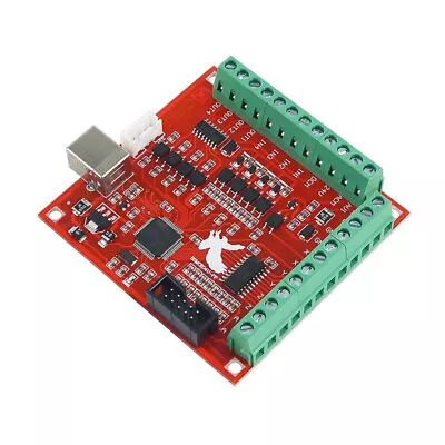 4 Axis 100khz Interface Driver Motion Controller Card USB Mach3 Breakout Board • £15.89