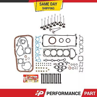 Full Gasket Set Intake Exhaust Valves Fit 95-98 Nissan 240SX 2.4L DOHC KA24DE • $190.99