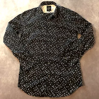 Diesel Shirt Mens Small S Black White Polka Dot Long Sleeve Preppy Button-Up • $15.97