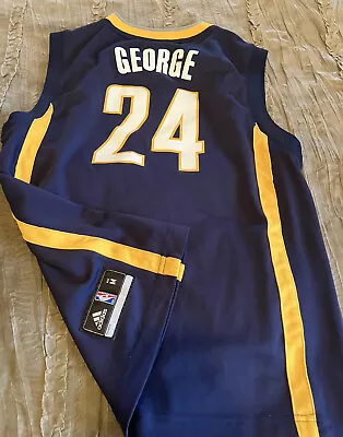 PAUL GEORGE Indiana PACERS Basketball ADIDAS Replica Youth MEDIUM Jersey NBA • $22.09