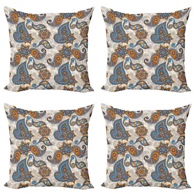 Floral Pillow Cushion Set Of 4 Paisley • £22.99