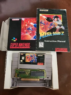 Mega Man 7 VII (Nintendo SNES 1995) Authentic Cart & Manual Tested And Working • $579.99