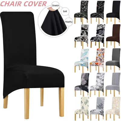 $11.99 • Buy Stretch Dining Chair Covers XL/Highback Seat Slipcover Wedding Cover Removable