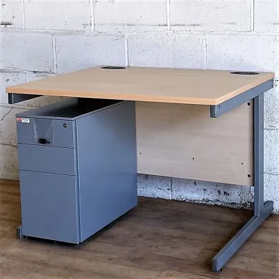 £145 • Buy Compact Desk With Mobile Pedestal Maple Home Office FREE Local Delivery Install