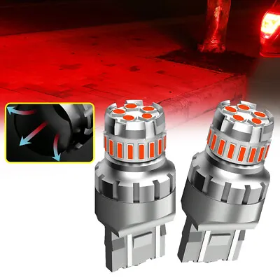 2pcs 7443 4014 Red DRL LED Bulb Strobe Flash Stop Light LED Car Brake Tail Light • $13.98