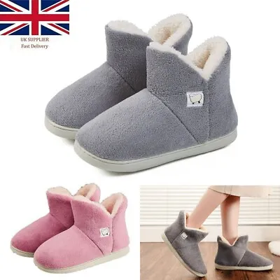 £13.69 • Buy Ladies Womens Memory Foam Slippers Fur Thermal Ankle Boots Winter Warm Shoes UK