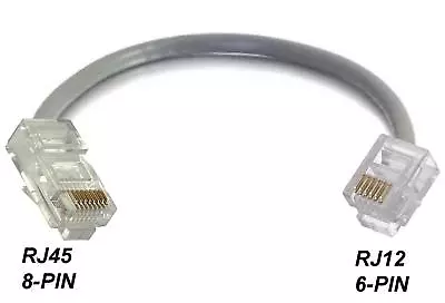 2XRJ45 CAT5 ETHERNET 8P8C 8PIN To RJ12 RJ11 6P6C 6PIN PHONE NETWORK ADAPTER MALE • $8.95