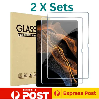 For Samsung Tab A7 S6 Lite A8 S9 S8 S7 FE PLUS Tempered Glass Screen Protector • $12.90
