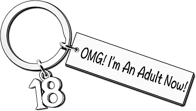 18th Birthday Keyring 18th Birthday Gifts For Girls Boys • £10.75