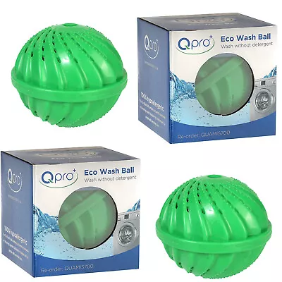 2 X Eco Magic Upto 1000 Wash Ball Laundry Washing Machine Clean & Soften Clothes • £9.95