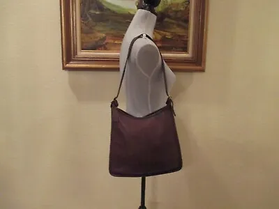 Coach 9073 Brown Leather Andrea Slim Hobo Purse Handbag Tote Shoulder Bag • $59.99