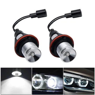 2x White LED Angel Eye Halo Ring Light Bulbs Lamp Fit For BMW E39 E60 E53 X5 • $14.99