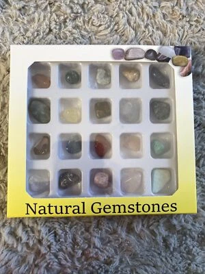 £3.99 • Buy Set Of 20 Healing Crystal Natural Gemstone Reiki Chakra Collection Stones Kit UK