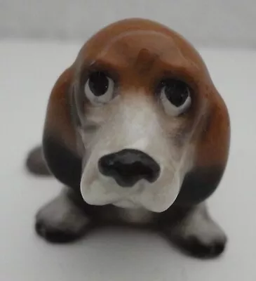 Vintage Basset Hound Dog Ceramic Miniature Figurine • $5.99