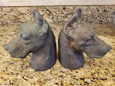 Antique McClelland Barclay Bronze Great Dane Dog Art Sculpture Bookends • $650