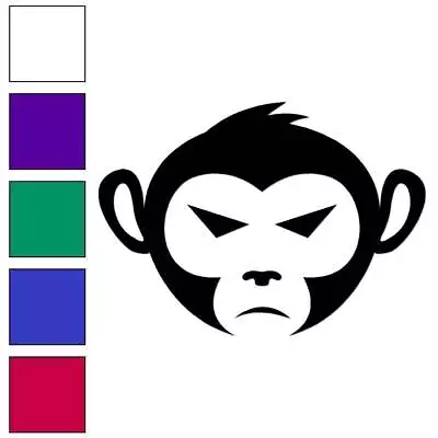 Monkey Head Face Vinyl Decal Sticker Multiple Colors & Sizes #6891 • $23.95