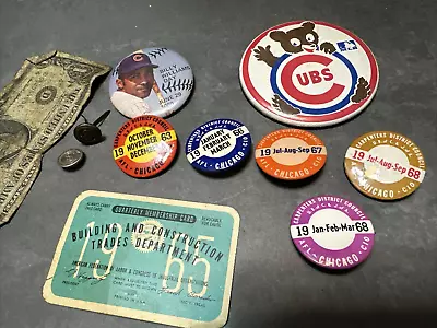 Vtg 1969 Chicago Cubs Billy Williams Day Button Pinback Carpenters Surface Line • $22