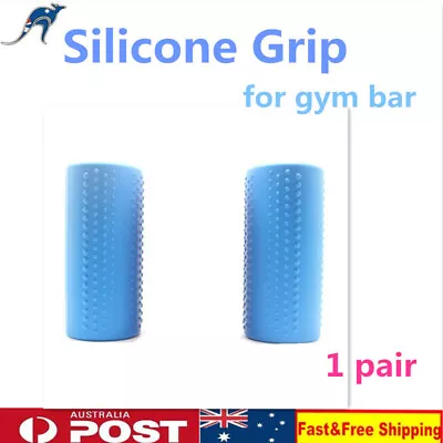 $22.49 • Buy 1 Pair Thick Fat Barbell Silicone Grips Gym Arm Dumbbell Weightlifting Fat Grips