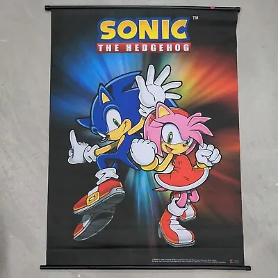 $49.99 • Buy Sonic The Hedgehog And Amy Rose Wall Scroll Poster Super Rare Huge 31  X 43 