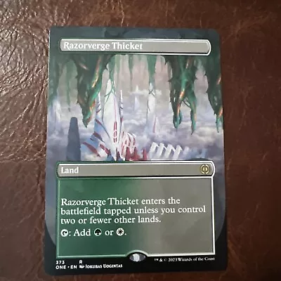 Borderless RAZORVERGE THICKET 1x Rare Phyrexia All Will Be One MTG NM • $2.36