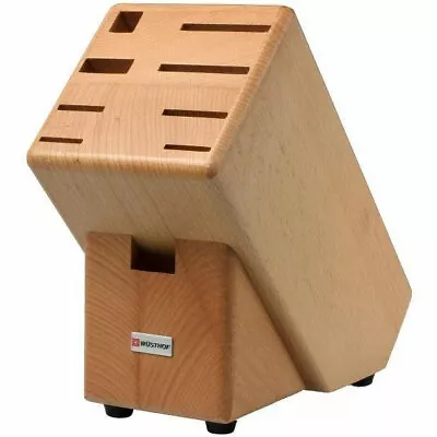 Wusthof Empty 9 Slot Premium Beechwood Knife Block With Rubber Feet 7242 • $99.98