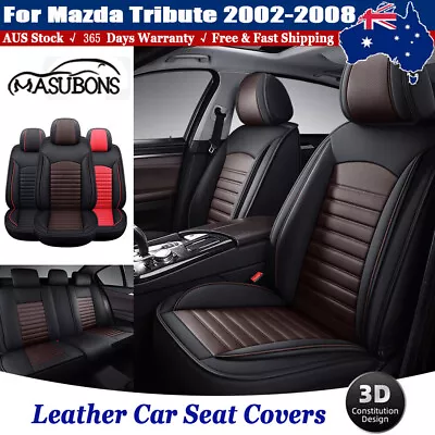 For Mazda Tribute 3D PU Leather Car Seat Covers Full Set/Front Cushions 2/5-Seat • $139.83