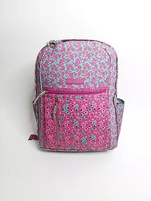 Vera Bradley Lighten Up Essential Lg Laptop Backpack Ditsy Dot Floral Pink • $24.99