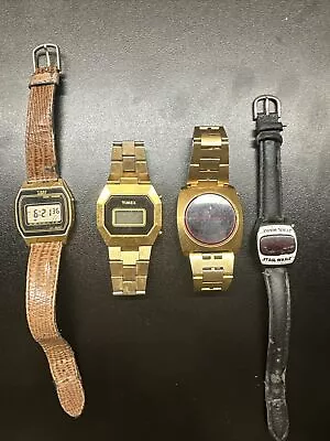 Vintage Digital Watched Lot Of 4 Timex Texas Instruments Star Wars Vintage Watch • $12.50