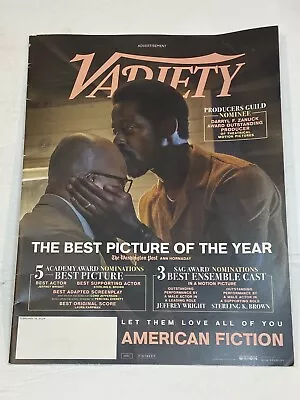 Variety Magazine Feb 2024 Jennifer Lopez American Fiction Movie Sterling K Brown • $11.99