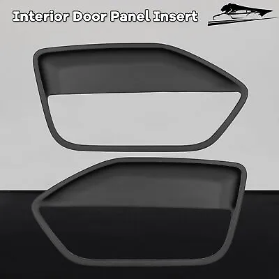Pair Interior Door Panel Insert Hard Cover BLACK ABS For FORD MUSTANG 2005 -2009 • $31.55