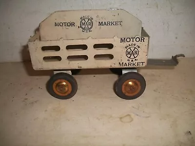 VINTAGE Mar Toys Tin Motor Market WAGON Pull Behind Cart For Mar Motor Truck • $24.95