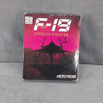 F 19 Stealth Fighter Micro Prose Vintage Simulation IBM PC XT AT PS2 5.25 • $29.99