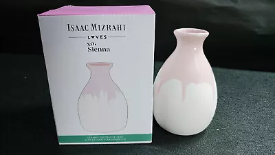 Isaac Mizrahi Love XO Sienna Light Pink Ceramic Decorative Vase • $8